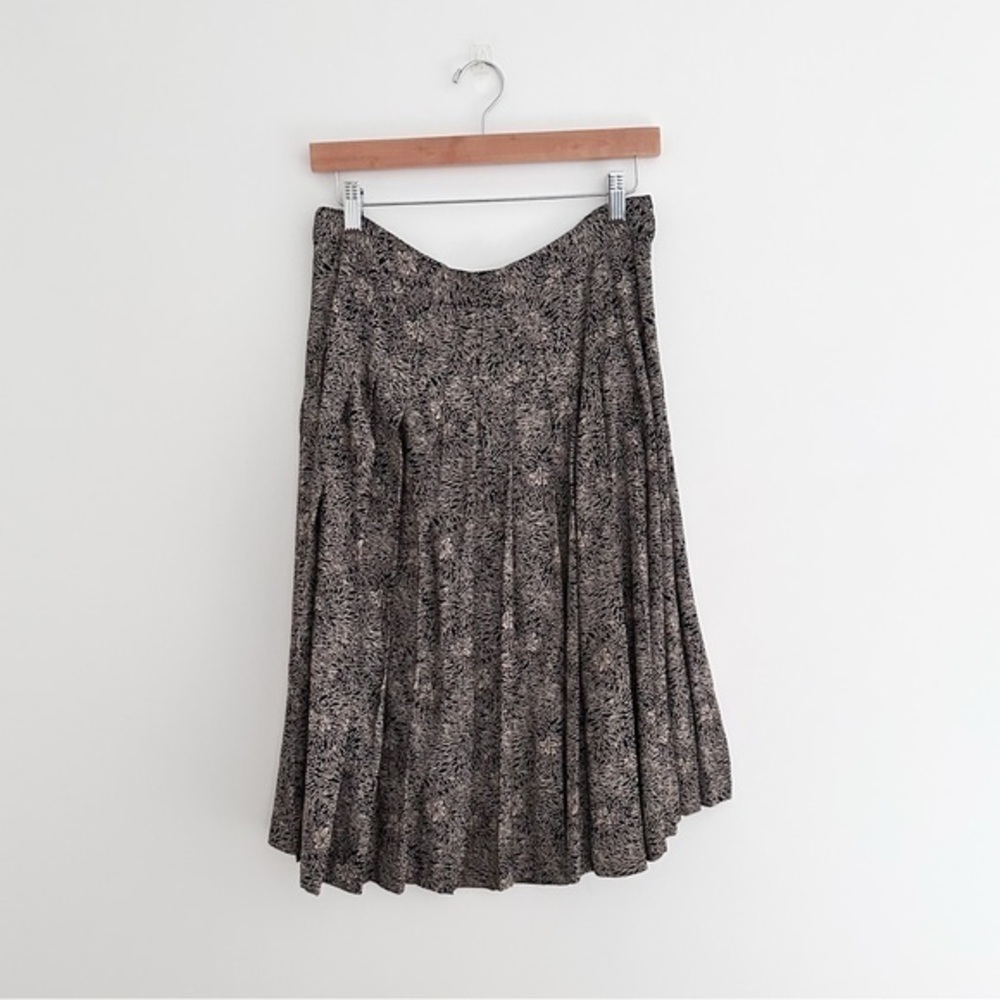 Josephine Chaus Vintage Floral Pleated 90s Midi Skirt